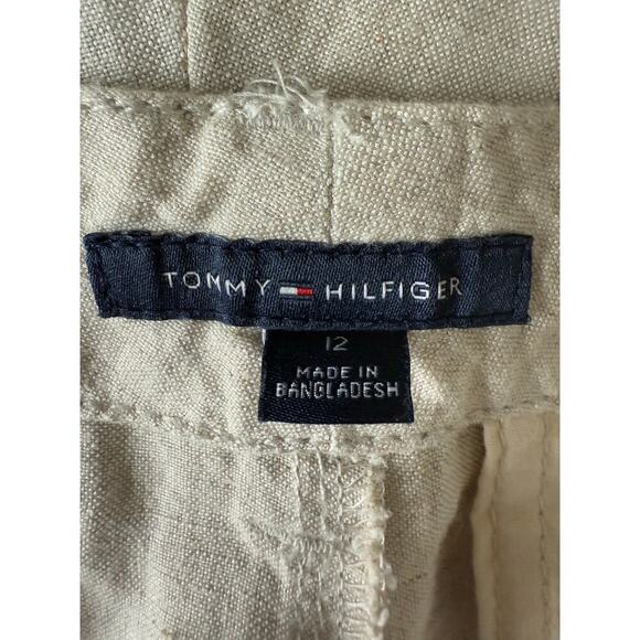 Tommy Hilfiger Womens Linen Blend Wide Leg Straight Pants Size 12 - Picture 5 of 7